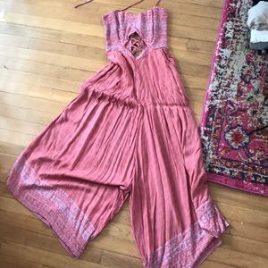 Free People Summery Pink and Purple Jumpsuit